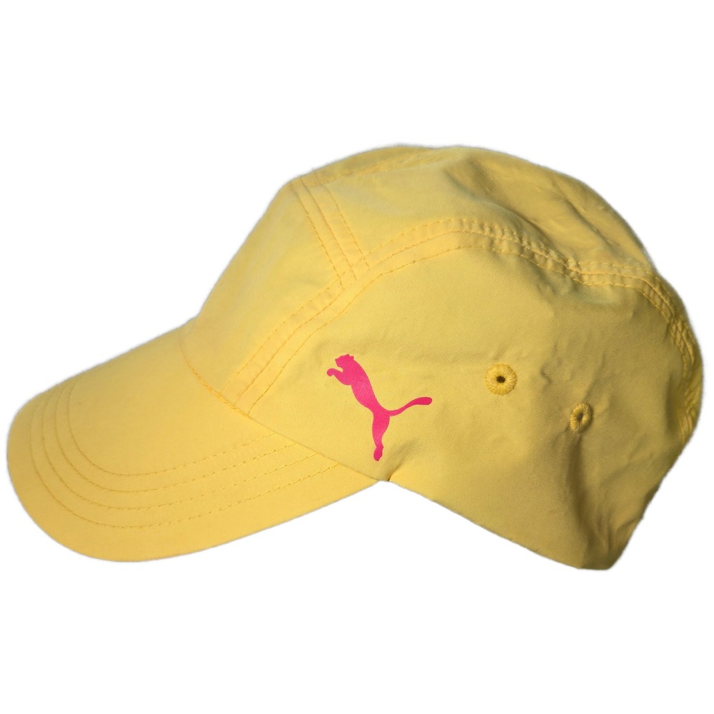 Running Cap Puma Yellow Running Adjustable Performance Hat Pink Cat Logo TBDDD